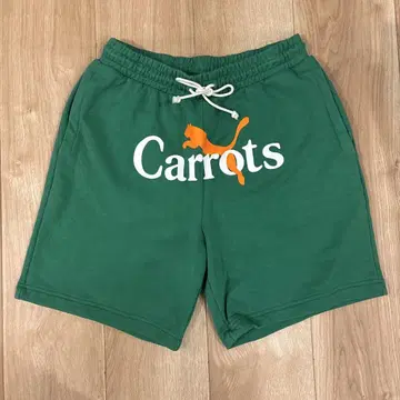Carrots PUMA 그린 숏팬츠 맨투맨 하프 팬츠