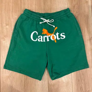 Carrots PUMA 그린 숏팬츠 맨투맨 하프 팬츠