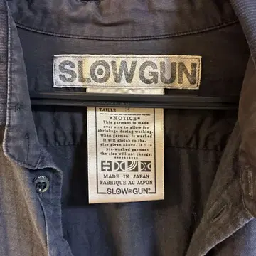 SLOWGUN 다크 그레이 체크 무늬 셔츠