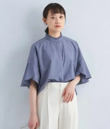 그린 라벨 릴랙싱 플레어 슬리브 크롭 셔츠