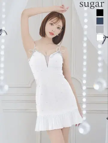 an 완판 비쥬 부착 드레스 M