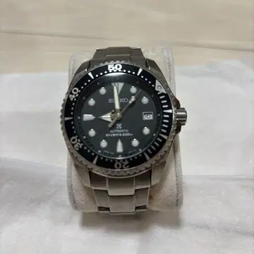 SEIKO 자동 와인딩 손목시계 200m 방수 블랙