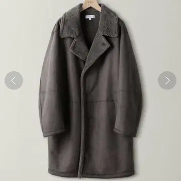 BEAUTY&YOUTH 그레이 페이크 무스탕 코트