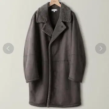 BEAUTY&YOUTH 그레이 페이크 무스탕 코트
