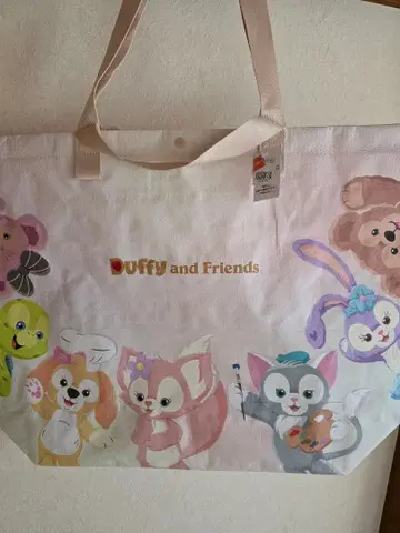홍콩 디즈니랜드 한정판 더피&프렌즈 쇼핑백 M 사이즈