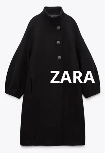 ZARA 울 코트 블랙 하이넥