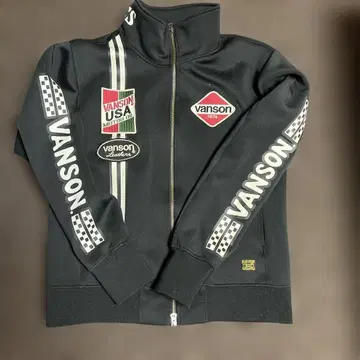VANSON 블랙 자켓 L 사이즈 바이크 자수 본딩