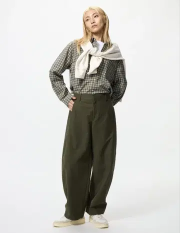 UNIQLO 저지 배럴 레그 팬츠