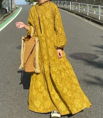 PERNA 올 패턴 롱 원피스