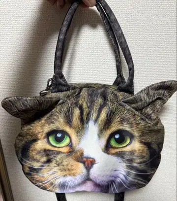 고양이 얼굴 프린트 숄더백 토트백 2WAY