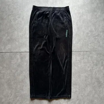 grunge adidas velour pants y2k Black