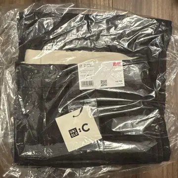 UNIQLO C 턱 스트레이트 팬츠 다크 브라운 허리 82cm