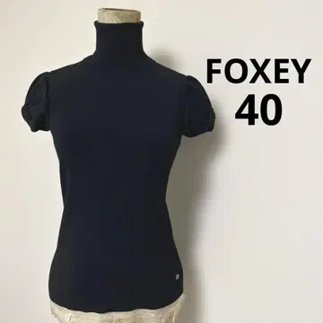foxey 폭시 소매 리본 터틀 니트