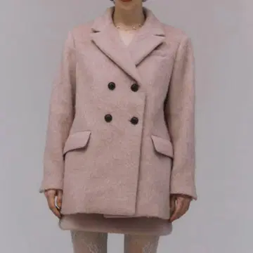 eimy istoire 샤기 울 자켓 더블 핑크 F