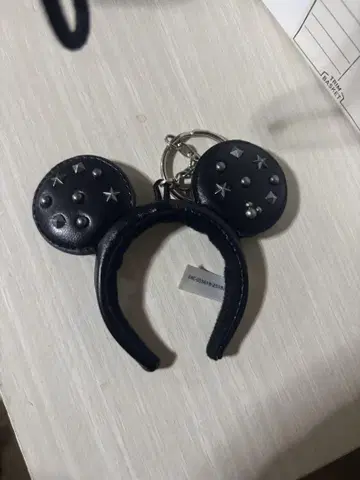 미키 가죽 머리띠 키링