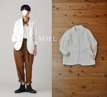 2023AW MHL WORN LINEN COTTON DRILL 자켓