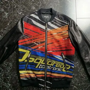 DSQUARED2 디스퀘어드 램 가죽 콤비 자켓 50