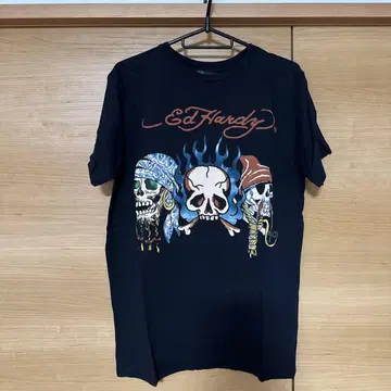 Ed Hardy 스컬 디자인 T셔츠 M 블랙