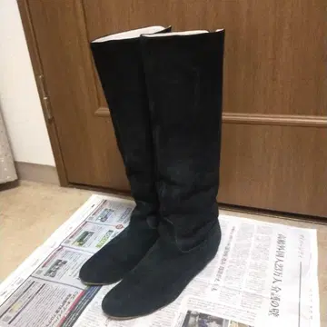 블랙스 스웨이드 롱 부츠