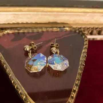 레어! 새상품급! 빈티지 크리스탈 귀걸이 반짝반짝