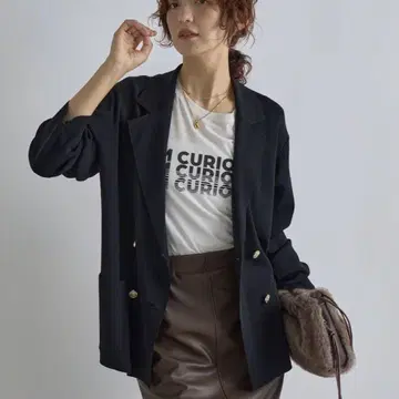 리브 드와(RIVE DROITE) 니트 자켓 bk