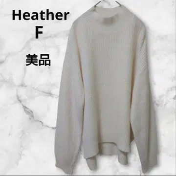 새상품급 Heather 헤더 니트 F 스웨터 화이트 계열