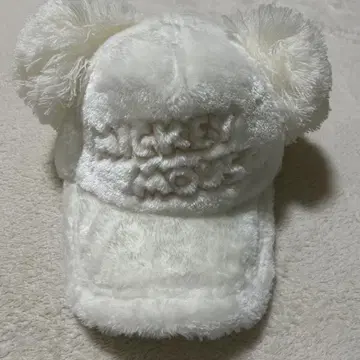 디즈니 리조트 미키마우스 보아 귀 포함 화이트 캡 58cm