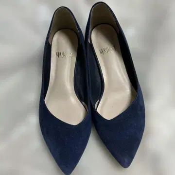 히미코 네이비 스웨이드 스틸레토 펌프스 23cm