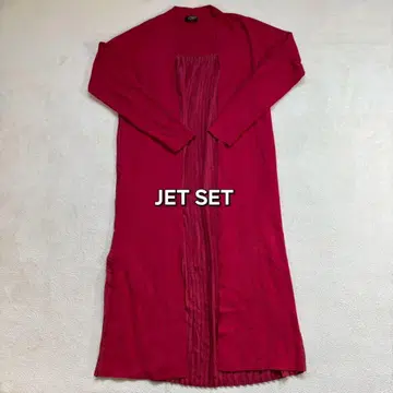 JET SET 롱 원피스 백 플리츠 원피스
