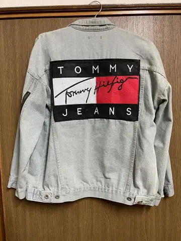 TOMMY HILFIGER 데님 자켓 2XL 빅 로고