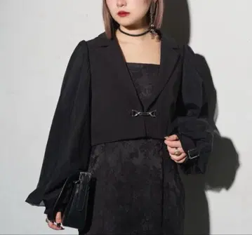 [ Mavie.7 ] 소매 튤 숏 자켓