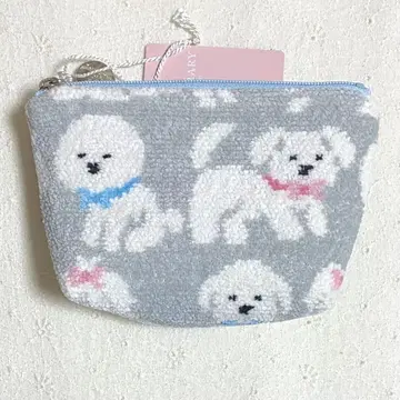 페이러 보트형 파우치 S 모후모후 완찬 실버 그레이