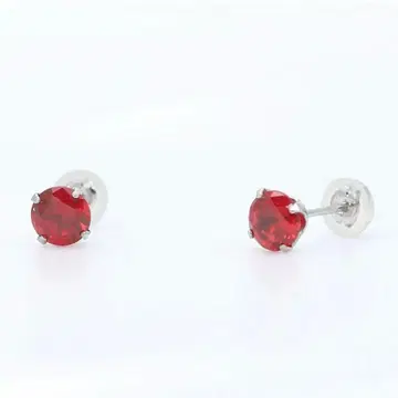루비 플라티나 귀걸이 (크레베르/라운드 브릴리언트)