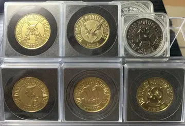 배틀 코인 골드 컬러 피카츄 큐콘 푸린 후딘 프테라 5개