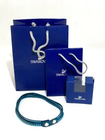 [ SWAROVSKI/스와로브스키 팔찌 36cm 마다린 블루 ]
