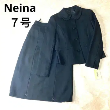 미사용 새상품 택 포함 Neina 블랙 포멀 스커트 수트 둥근 카라