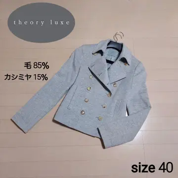 새상품급 theory luxe 캐시미어 혼방 코트 그레이 40