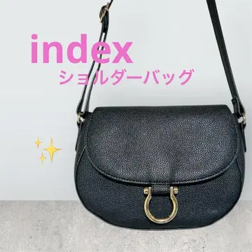 인덱스 플랩 숄더백 블랙 데이트 외출 저스트 사이즈