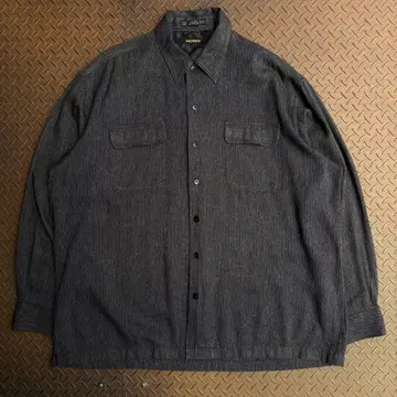 90s BACHRACH 바크락 레이온 셔츠 스트라이프 플랩 포켓