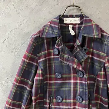 AEROPOSTALE 자켓 긴팔 셔츠 체크 더블 버튼 LO19