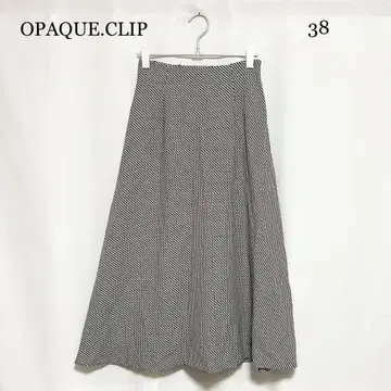 0480 OPAQUE.CLIP 지오메트릭 자카드 플레어 스커트
