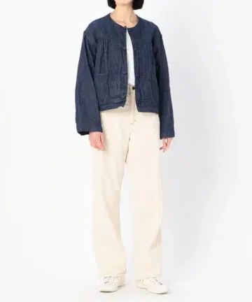 orSlow 프로그 버튼 데님 자켓