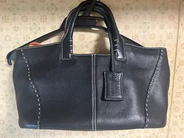 TOPKAPI 블랙 가죽 핸드백 중형