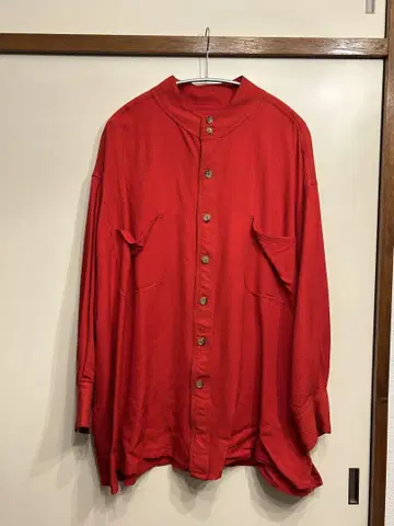 HOMLESS TAILOR 스탠드 카라 울 셔츠