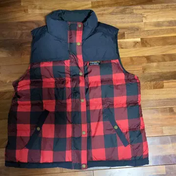 L.L.Bean 빨검 체크 다운 베스트