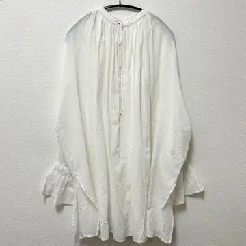 BEARDSLEY 비어즐리 배색 스티치 카디 셔츠 화이트