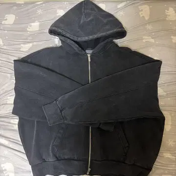 ZARA 워시 가공 지퍼 사양 후디 다크 그레이 M 사이즈