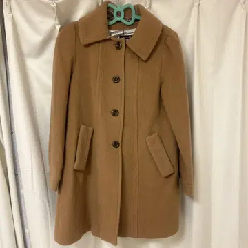 카멜 울 혼방 롱 코트