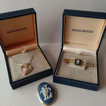 웨지우드 목걸이 브로치 넥타이핀 세트 묶음 판매