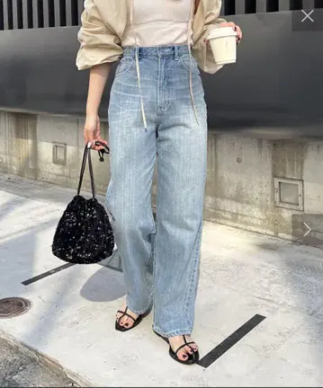 CAPRICIEUX LE'MAGE 하이웨스트 스트레이트 데님 새상품